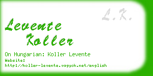 levente koller business card